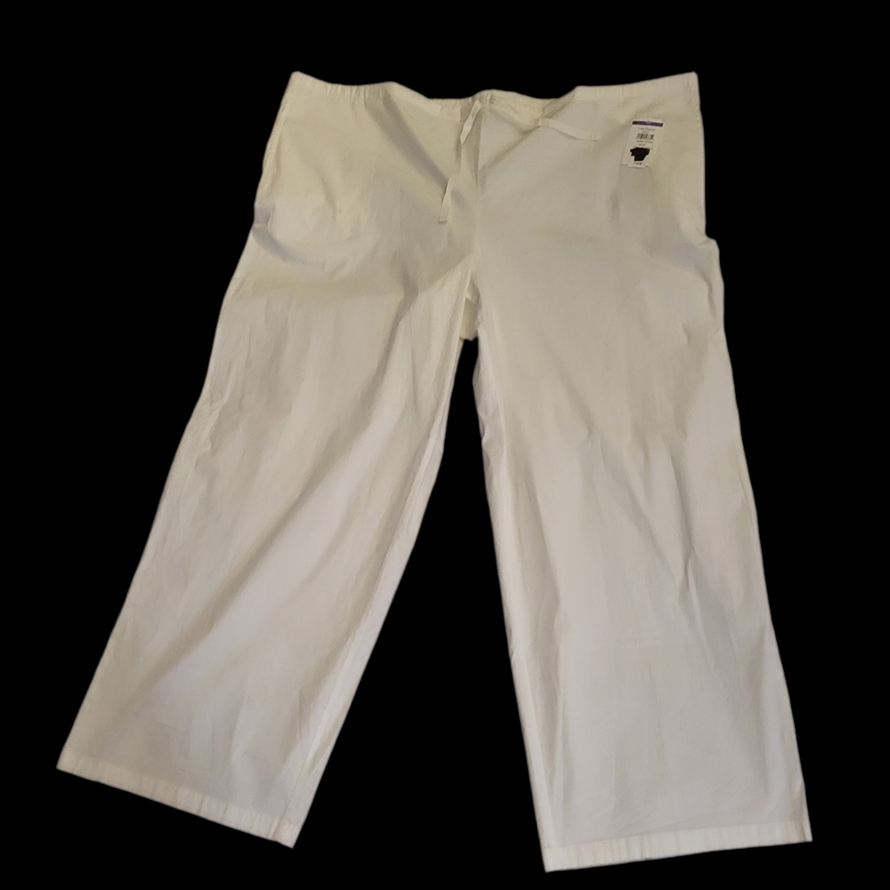 SKIMS White Cotton-Blend Poplin Pajama/Lounge Pants